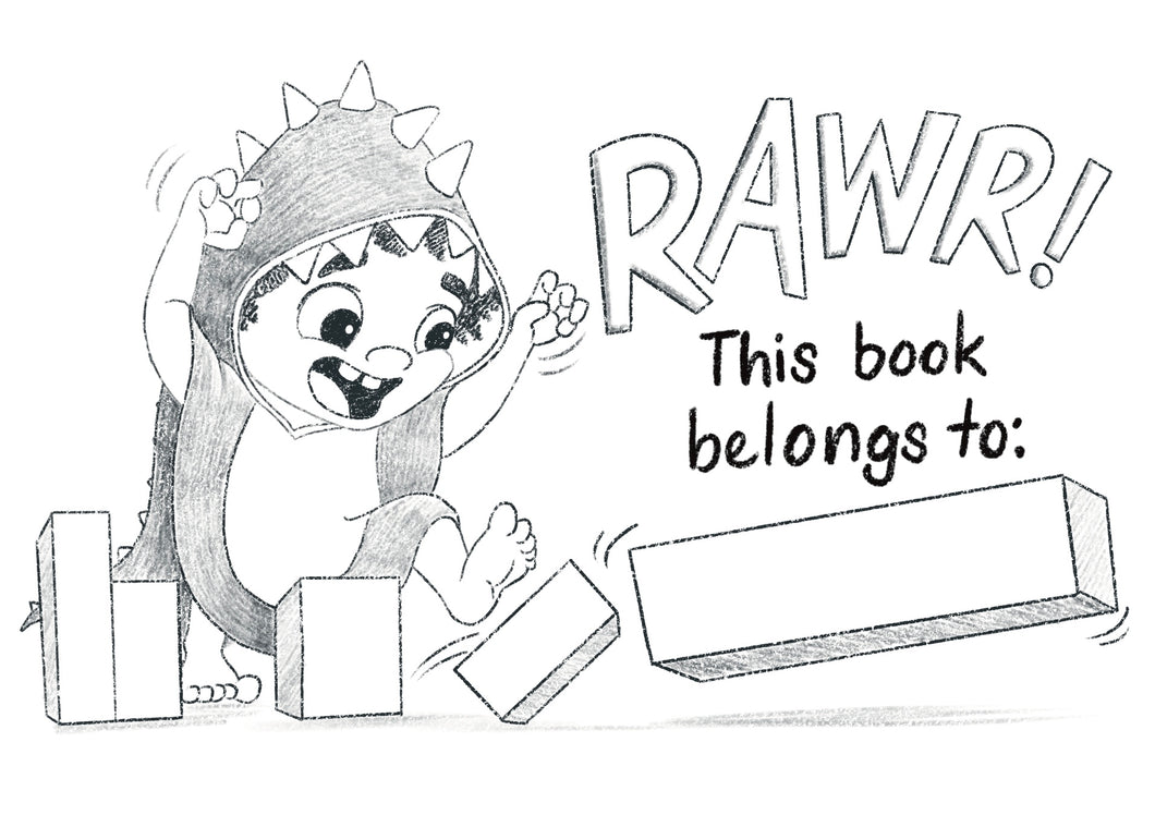 Bookplate - RAWR B&W